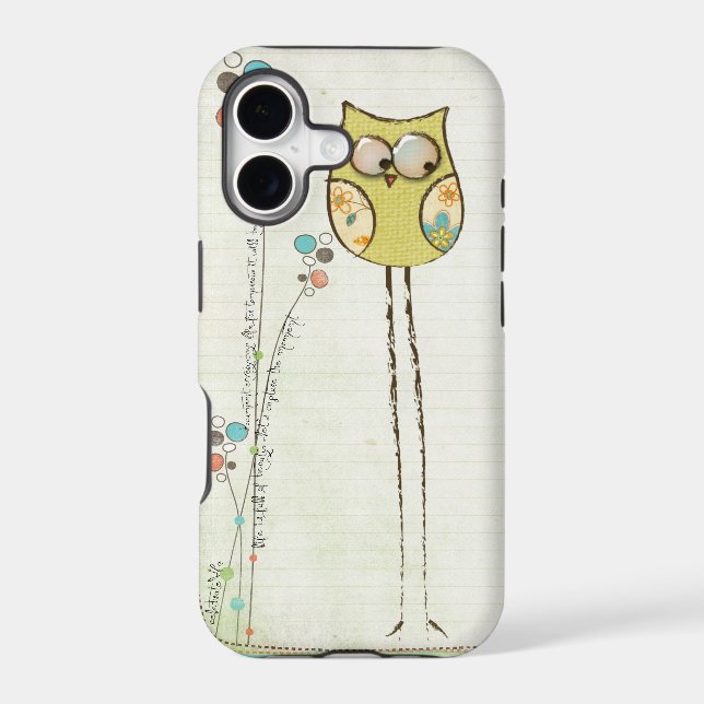 whimsical owl iphone 5 case (Back)