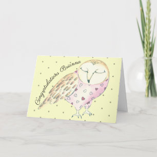 Whimsical Owl Personalised Card
