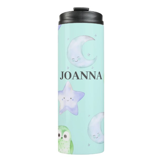 Whimsical Owl Thermal Tumbler (Front)