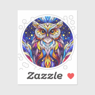 Whimsical Owl With Sapphire Eyes
