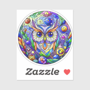 Whimsical Owl With Sapphire Eyes