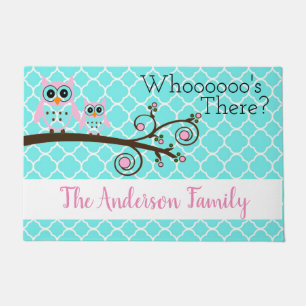 Whimsical Owls Doormat