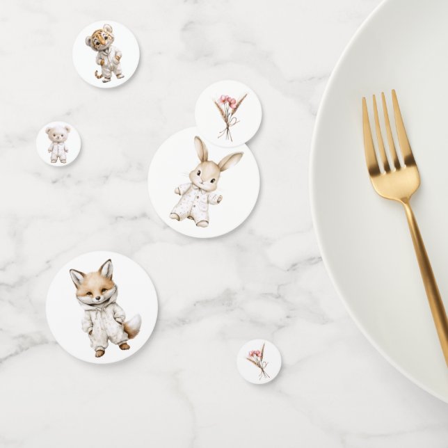 Whimsical Pajama Animals: Table Confetti (Group)