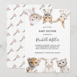 Whimsical Pajama Parade: Baby Shower Invitation