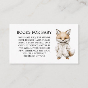 Whimsical Pajama Parade Fox Books for Baby Enclosure Card