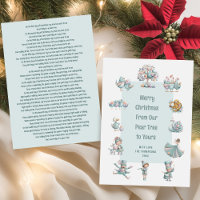 Whimsical Pastel 12 Days of Christmas Lyrics Photo