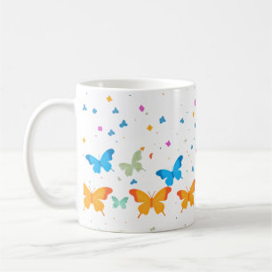 Whimsical Pastel Butterfly & Confetti Mug