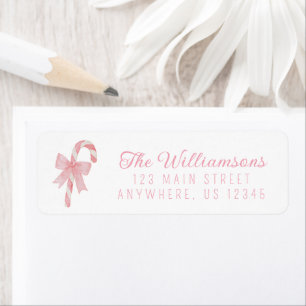 Whimsical Pastel Christmas Bow Candy Cane