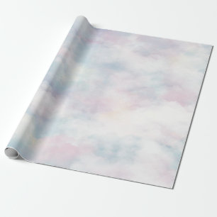 Whimsical Pastel Clouds Wrapping Paper