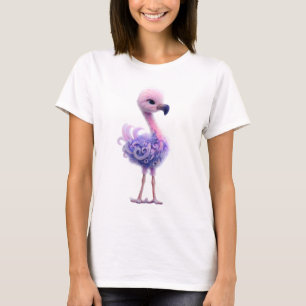 Whimsical Pastel Furry Fantasy Bird Women T-Shirt