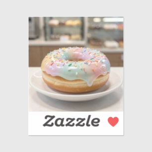 Whimsical Pastel Glass Glaze Doughnut Glossy  