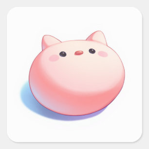 Whimsical Pastel Illustration Square Sticker