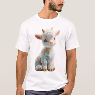 Whimsical Pastel Rainbow Goat Men T-Shirt
