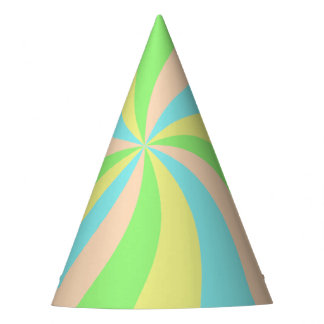 Whimsical pastel retro kid's  party hat