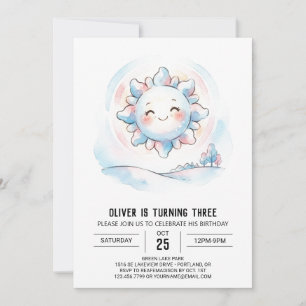 Whimsical Pastel Sun Birthday Invitation