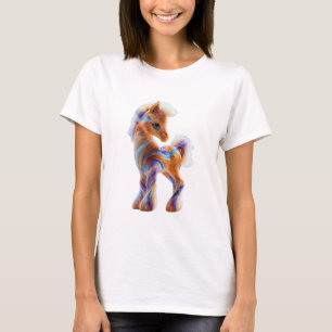 Whimsical Pastel Swirl Fantasy Pony Women T-Shirt