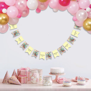 Whimsical Pastel Tabby Fairy Cat Floral Fantasy Bunting