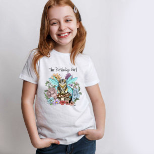 Whimsical Pastel Tabby Fairy Cat Floral Fantasy  T-Shirt