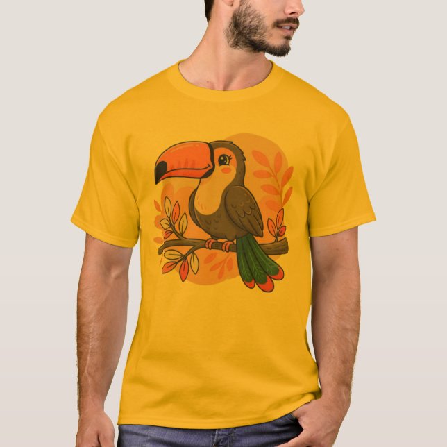 Whimsical Pastel Toucan T-Shirt (Front)
