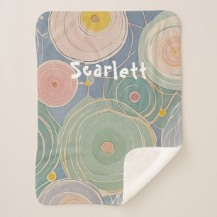 Whimsical Pastel Whirls Sherpa Blanket