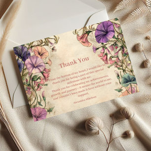 Whimsical Pastel Wildflower Sweet 16 Thank You Card