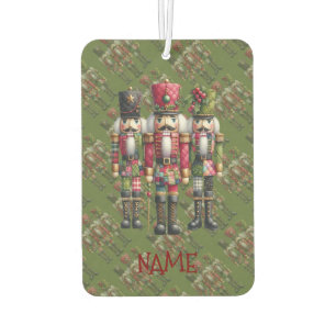 Whimsical Patchwork Christmas Nutcracker Trio Car Air Freshener