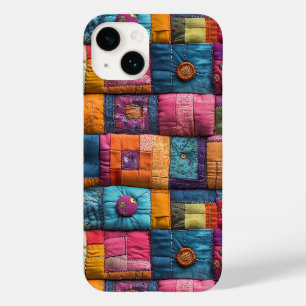 Whimsical Patchwork Quilt Pattern: Colorful Design Case-Mate iPhone 14 Case