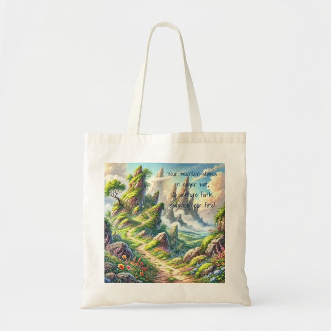 Whimsical Path & Quote Tote Bag (Front)