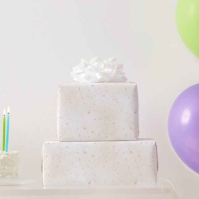 Whimsical Peach Dots Birthday Wrapping Paper (Party Gifts)