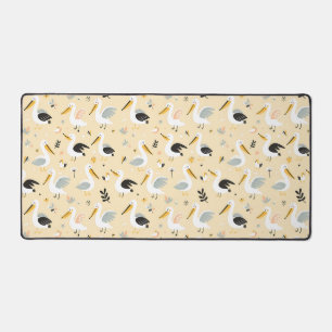 Whimsical Pelican Paradise Desk Mat