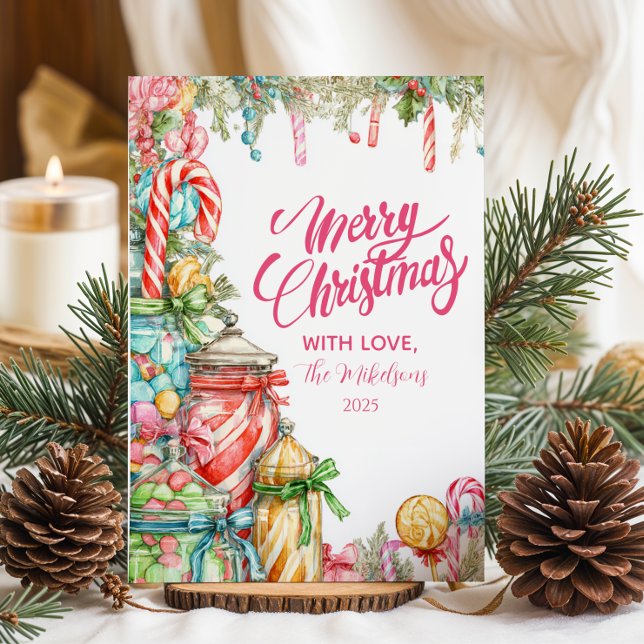 Whimsical Peppermint Holiday Card (Creator Uploaded)