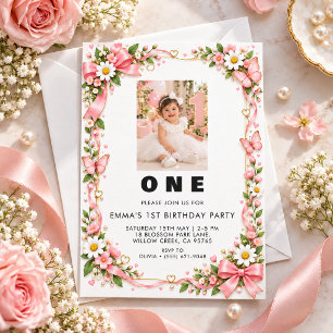Whimsical Personalised Birthday Party Photo Card