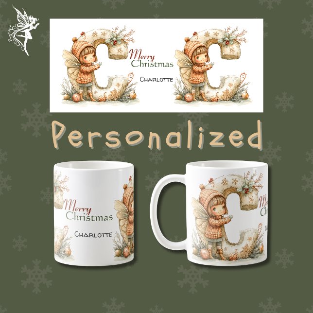 Whimsical Personalised Cosy Fairy Christmas  Coffee Mug (Creator Uploaded)