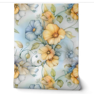 Whimsical Petal Illumination Botanical Wallpaper