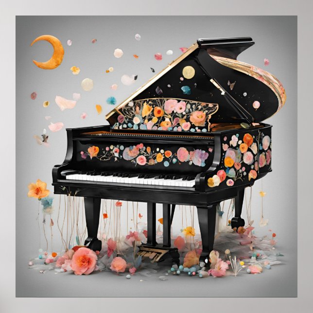Whimsical Piano Dreams Poster (Front)