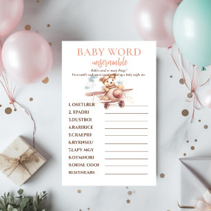 Whimsical Pink Aeroplane Adventure Baby Shower Flyer