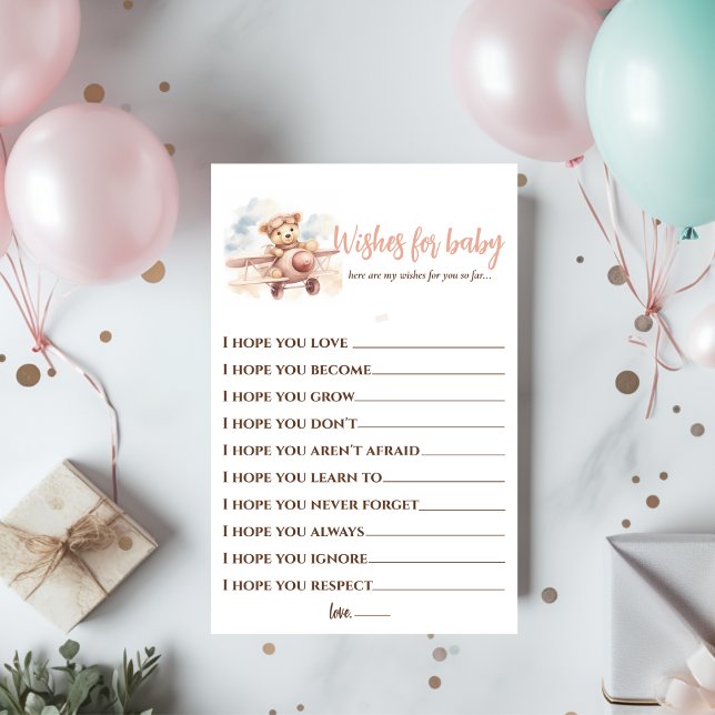 Whimsical Pink Aeroplane Adventure Baby Shower Flyer (Creator Uploaded)