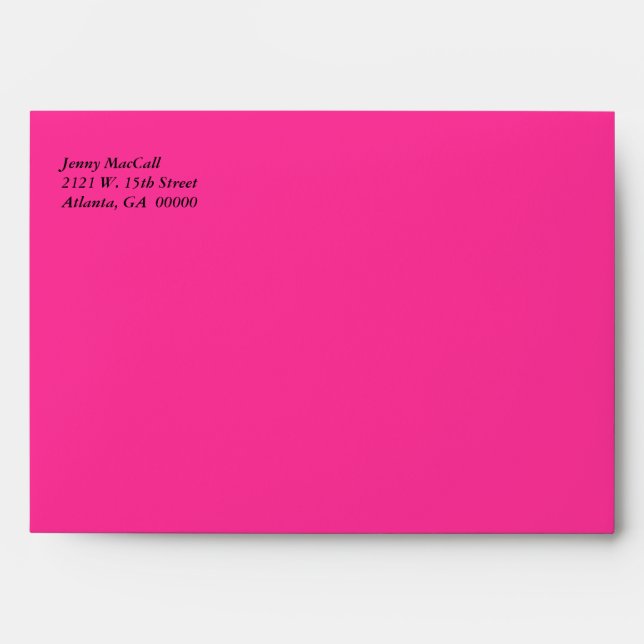 Whimsical Pink and Orange Envelope (Front)