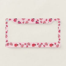 Whimsical Pink and Red Ladybugs Girly Watercolor