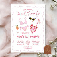 Whimsical Pink Beach Party Birthday