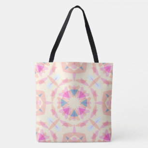 Whimsical Pink Blue Star Pattern Dopamine Decor Tote Bag