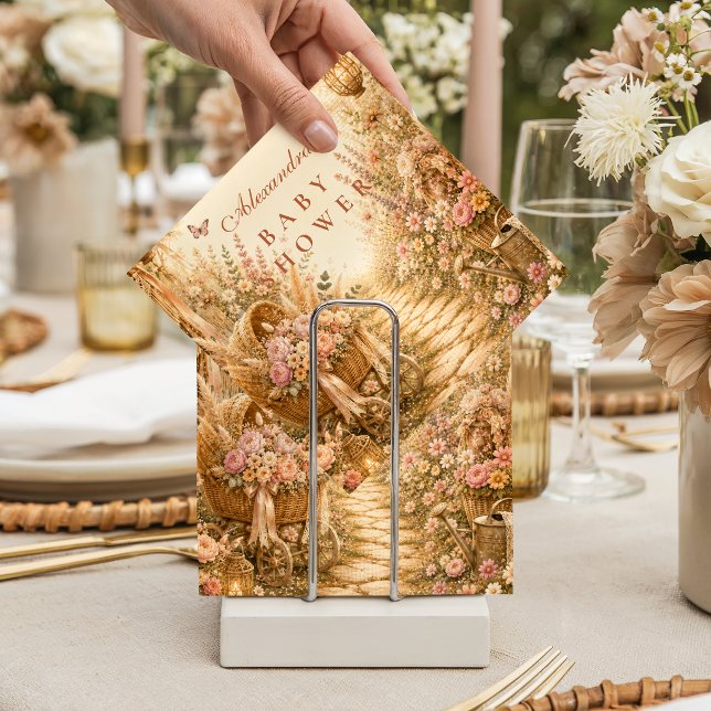 Whimsical Pink Boho Baby Shower Napkin (Creator Uploaded)
