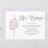 Whimsical Pink Cotton Candy Girls Birthday Party