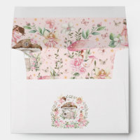 Whimsical Pink Floral Fairy Garden Return Address