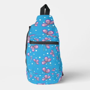Whimsical Pink Flower Sling Bag