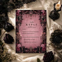 Whimsical Pink Goth Wedding