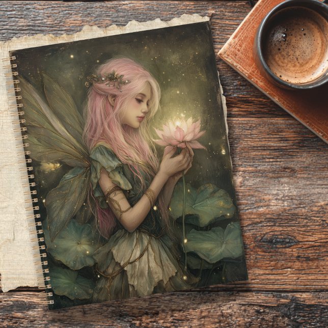 Whimsical Pink-Haired Fairy and Lotus Flower Planner (Creator Uploaded)