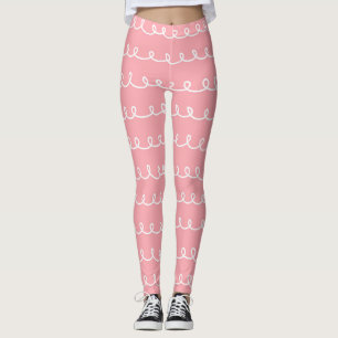Whimsical Pink Lines Leggings