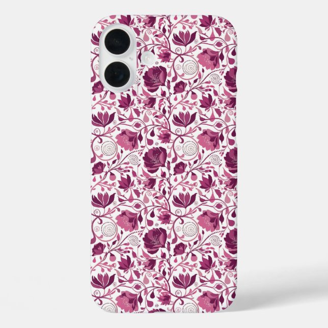 Whimsical Pink Vines Elegance Case-Mate iPhone Case (Back)