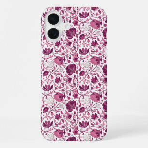 Whimsical Pink Vines Elegance iPhone 16 Plus Case